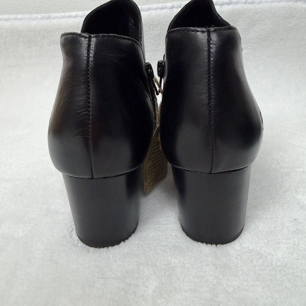 Born Boots Womens Size 10 Black Leather Kenzy Ankle Booties Side Zip Comfort - Picture 6 of 11